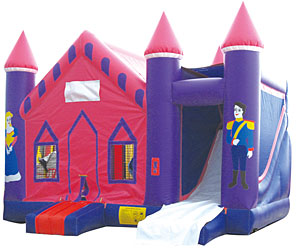Castle Princess V Roof  4N1 Inflatable Bounce House Slide Combo