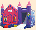 Castle Princess V Roof  4N1 Inflatable Bounce House Slide Combo Bounce House