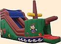Pirate Ship Large Dry Slide        Bounce House