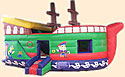 Pirate Ship Small Dry Slide        Bounce House