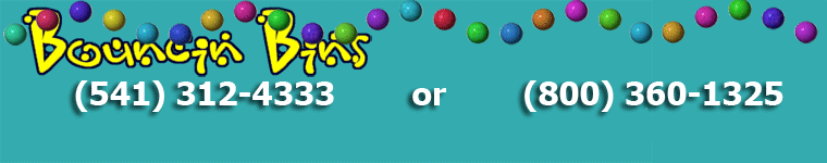 Bend, Oregon Bouncin Bins Bounce House Sales & Rentals
