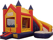 Castle Curve Wet/Dry Inflatable Bounce House Slide Combo Bounce House