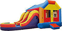 Fun House 2 Lane Wet/Dry Inflatable Bounce House Slide Combo Bounce House