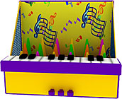 Piano Bang Inflatable Game Bounce House