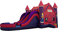 Castle Princess 2 Lane Wet/Dry Inflatable Bounce House Slide Combo Bounce House
