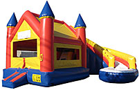 Castle Curve 2 Wet/Dry Inflatable Bounce House Slide Combo Bounce House