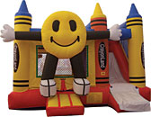 Happy Face 4N1 Inflatable Bounce House Slide Combo Bounce House