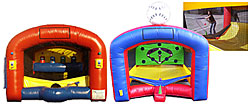 Baseball / Shooting Game Inflatable Sports Game Combo Bounce House