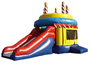 Birthday Cake Inflatable Bounce House Slide Combo - Salt Lake City, Ogden, and Provo, Utah