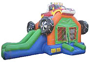 Monster Truck Inflatable Bounce House Slide Combo Bounce House